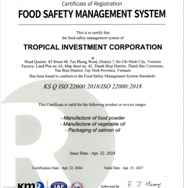 Chứng nhận ISO 22000:2018